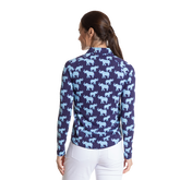 Alternate View 2 of Elephant Print Sun Protection Quarter Zip Pull Over